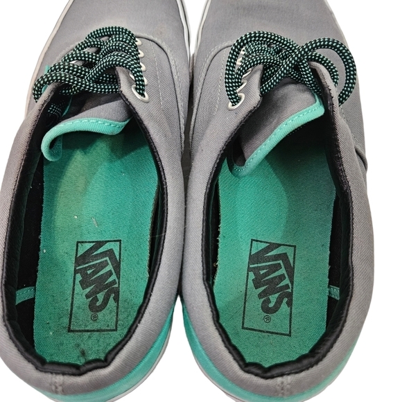 Vans Era Heel Pop Monument Gray &‎ Aqua Sneakers Size 8.5 Men's 10 Women's - Picture 7 of 11